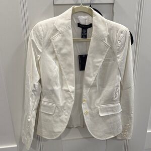 New York & Company White Blazer